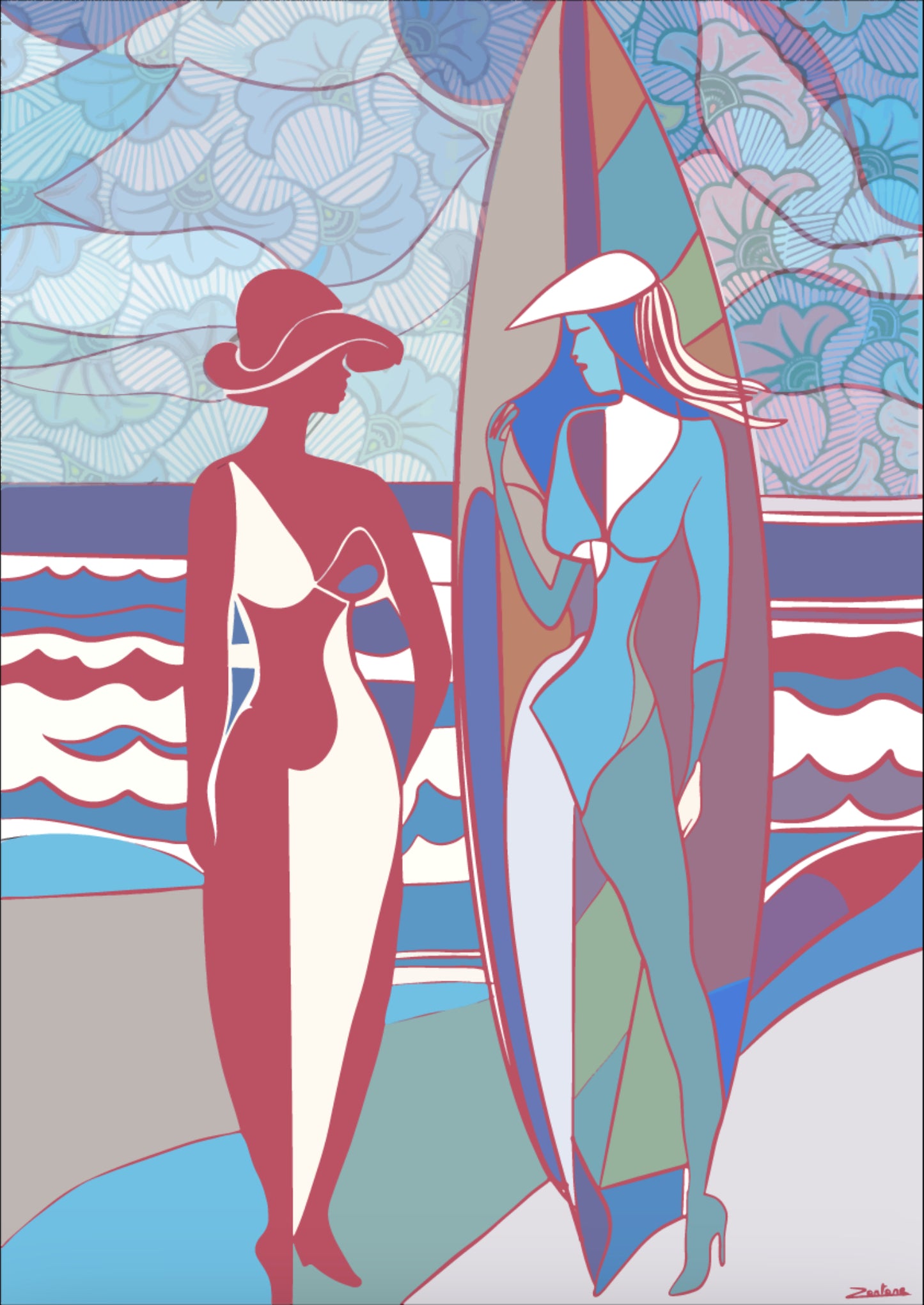 Sweat capuche LES SURFEUSES