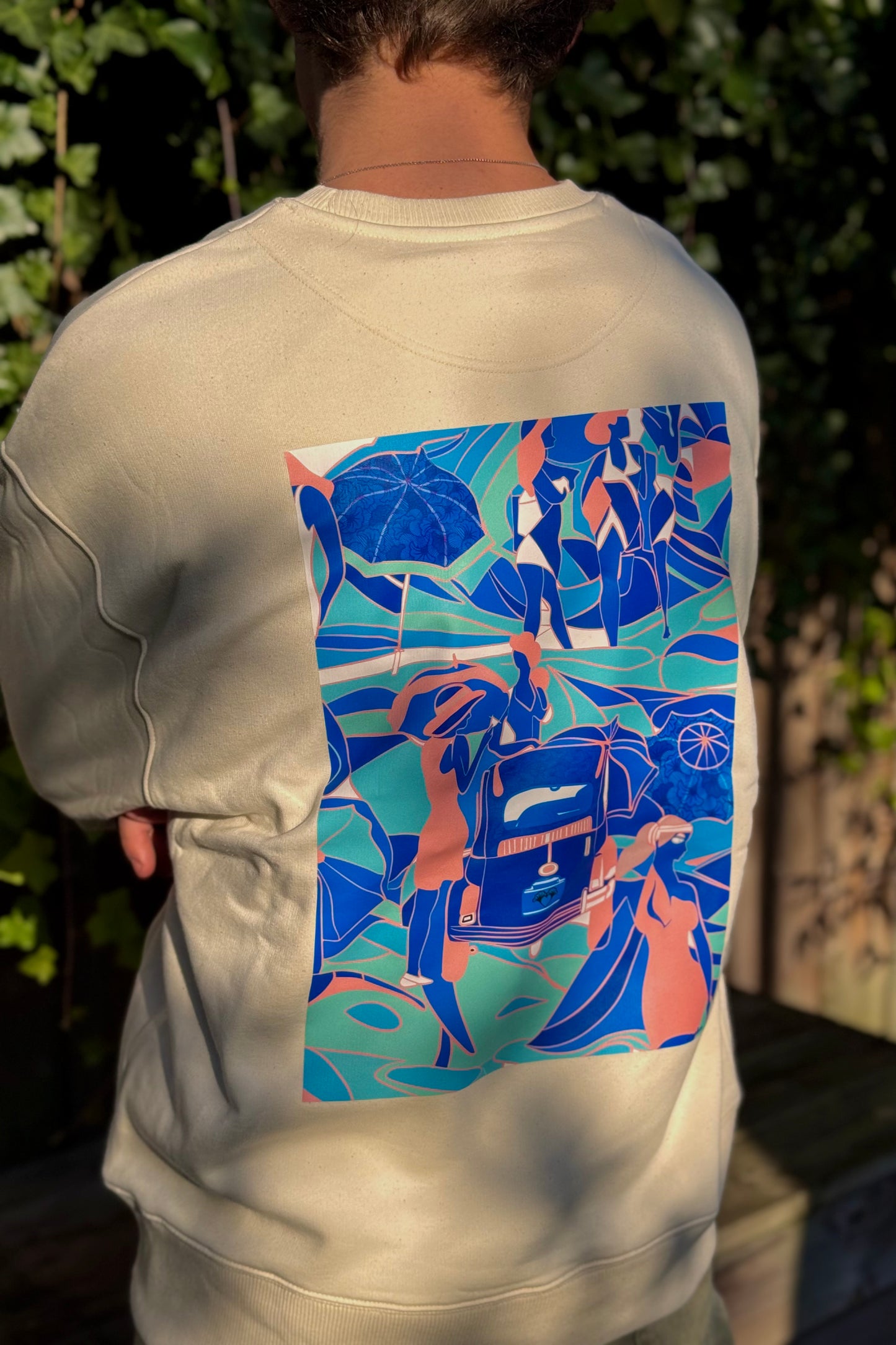 Sweat col rond LA FIAT BLEU